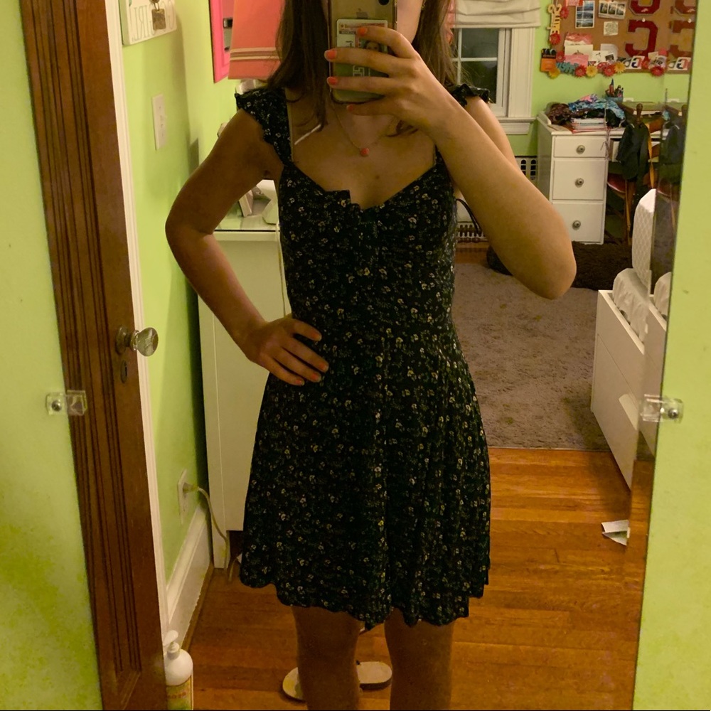 Black floral dress